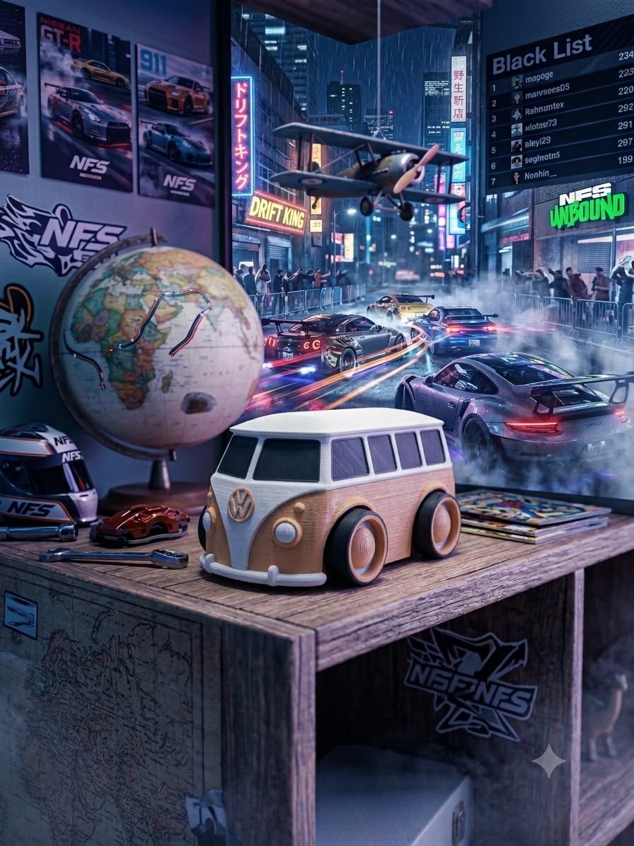 Coluna VW Bus impressa em 3D