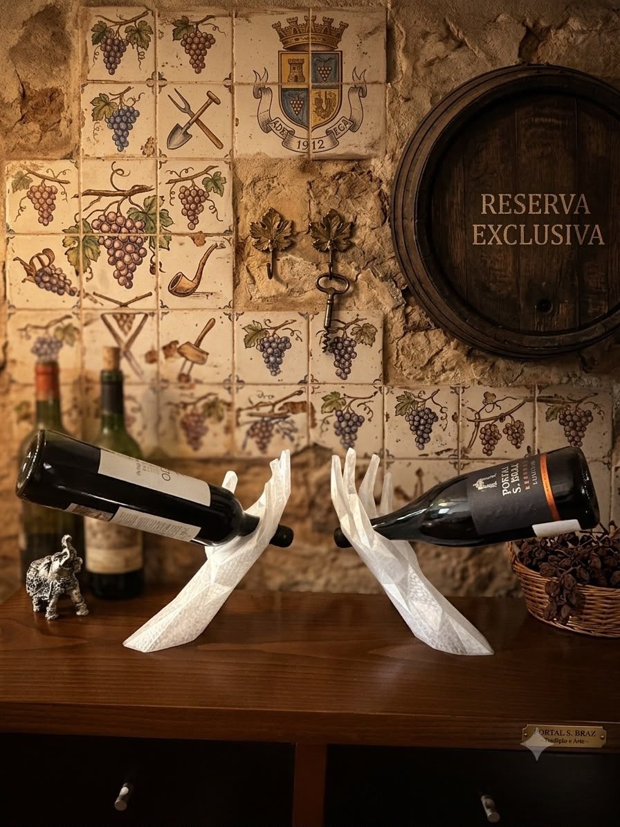 Suporte de vinho em forma de mão